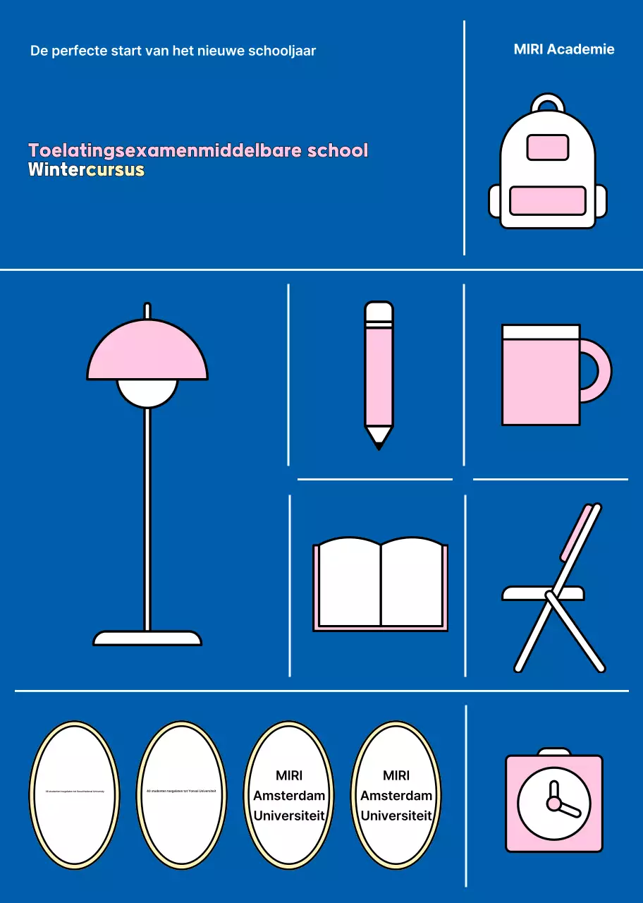 Promoot je moderne school met leuke pictogrammen