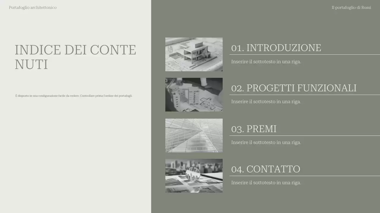 portfolio di architettura moderna sage