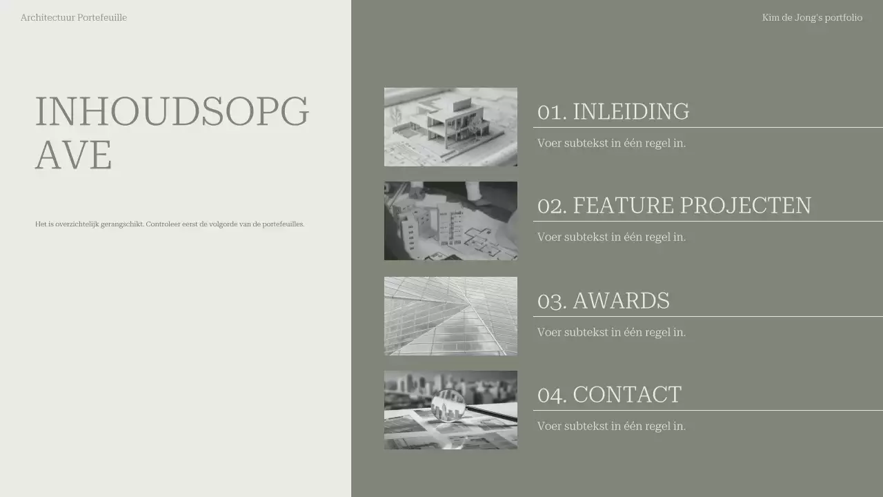 portfolio sage moderne architectuur