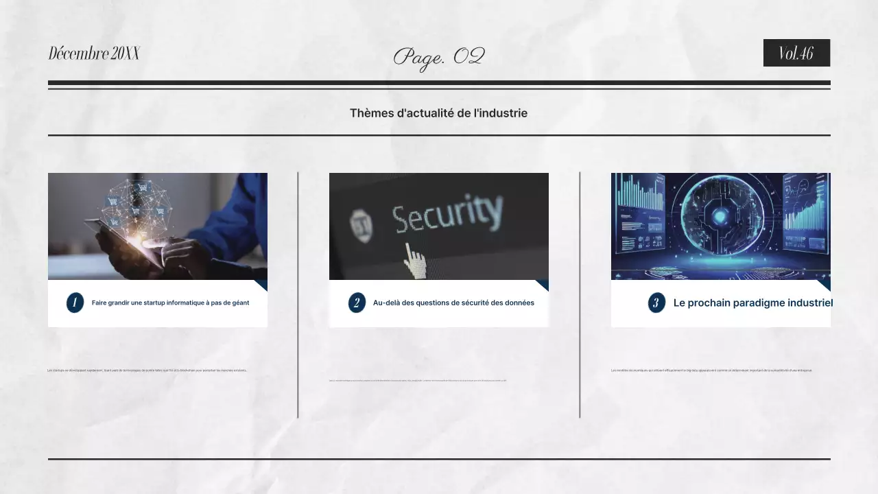 Reportages d'entreprise gris et modernes