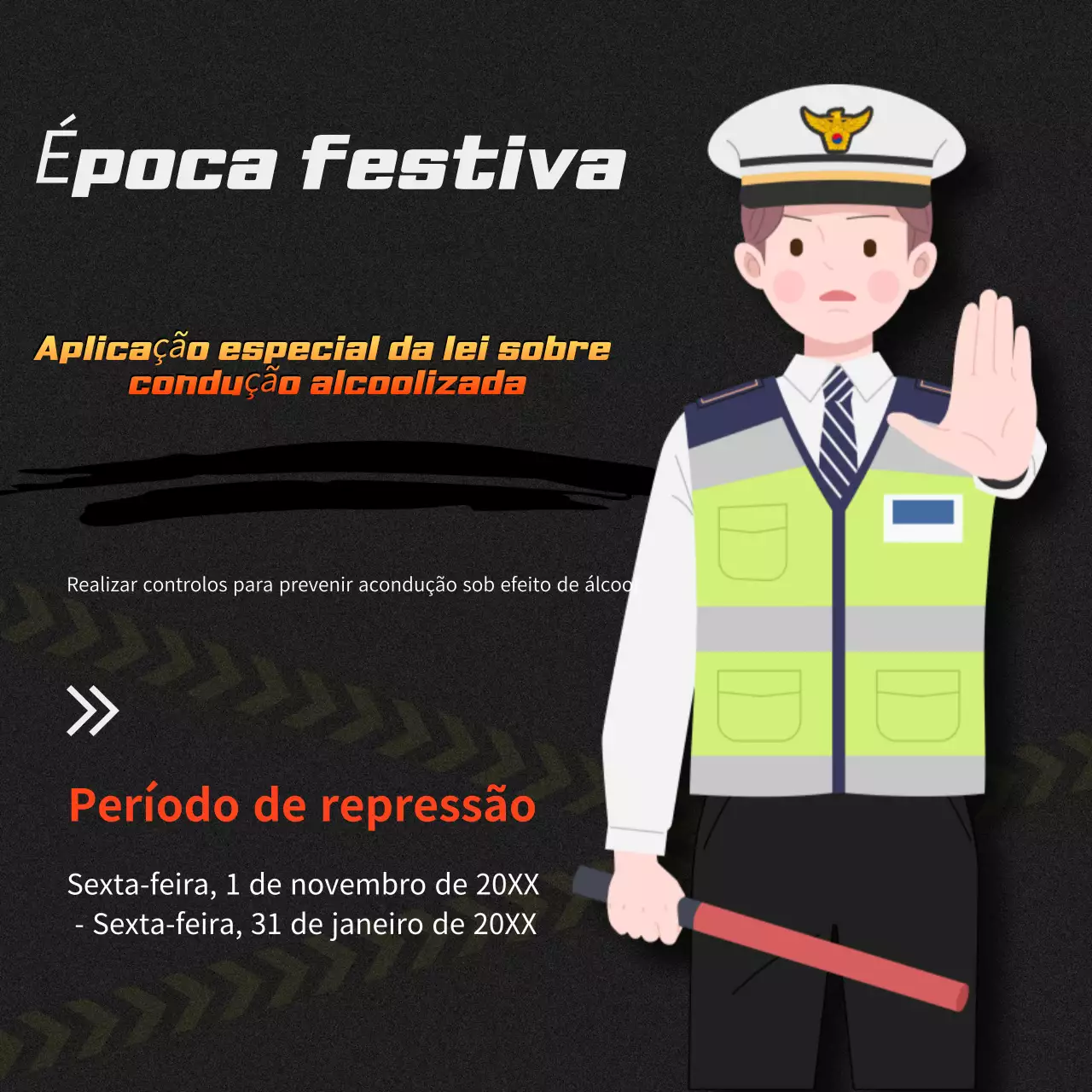 Campanha de segurança para negros sobre o consumo de álcool e a condução