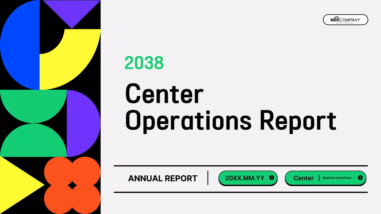 Trình bày báo cáo hoạt động hình học đầy màu sắc