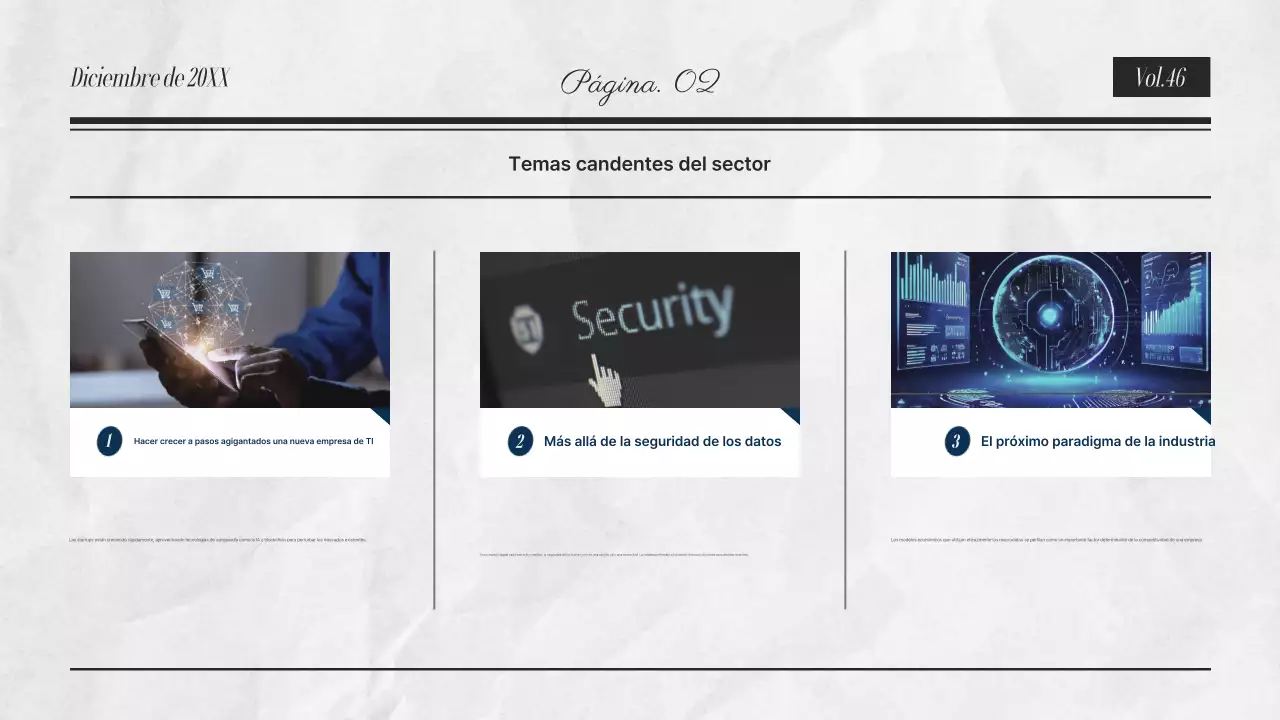 Reportajes corporativos grises y modernos