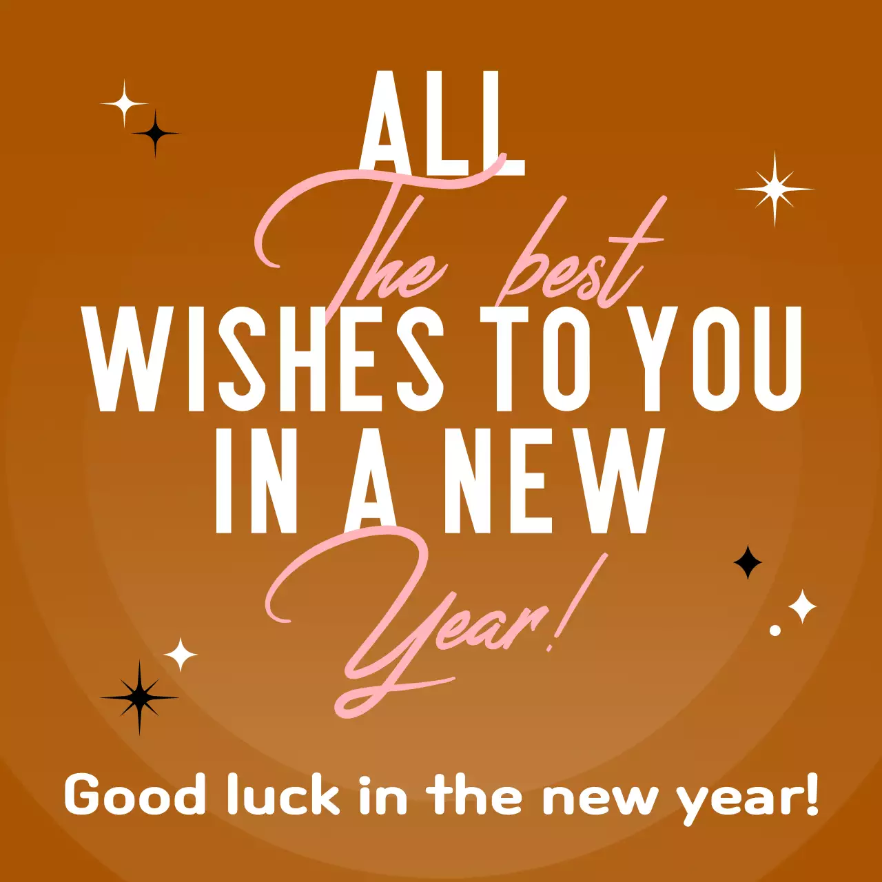 Cartão de Ano Novo Retro Marrom Instagram Carousel