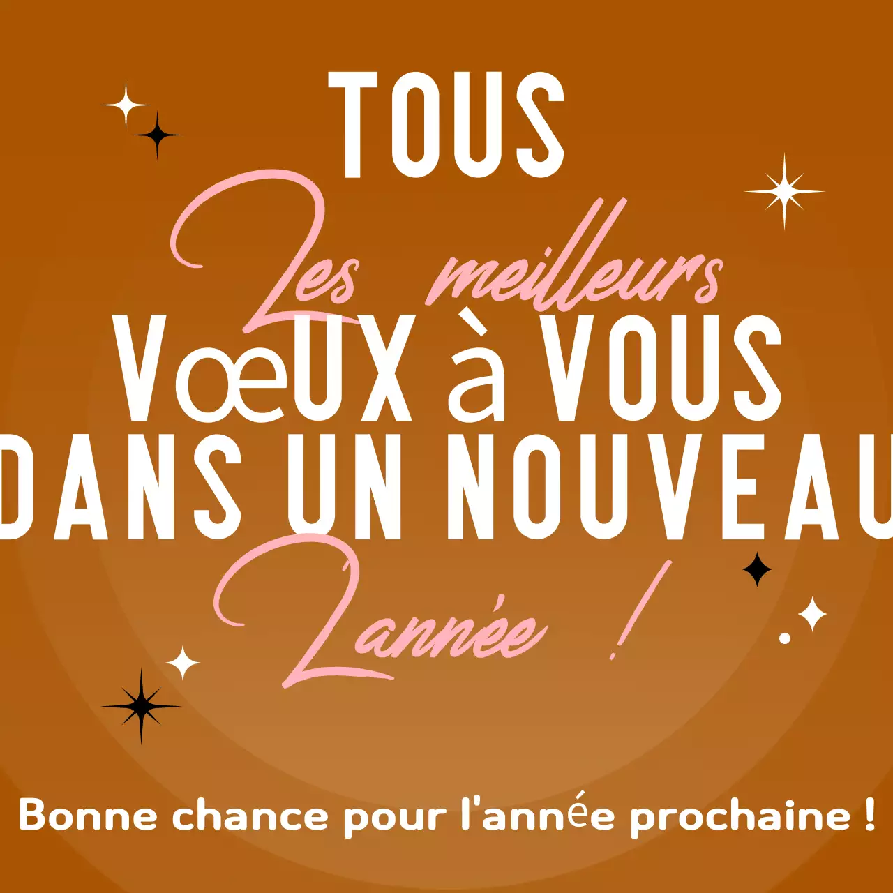 Carte de vœux du Nouvel An Brown Pop