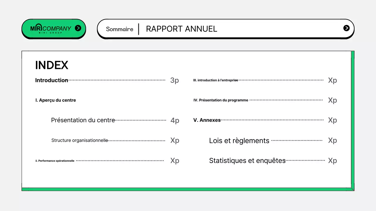 Rapports d'activité du secteur public dans l'abstrait