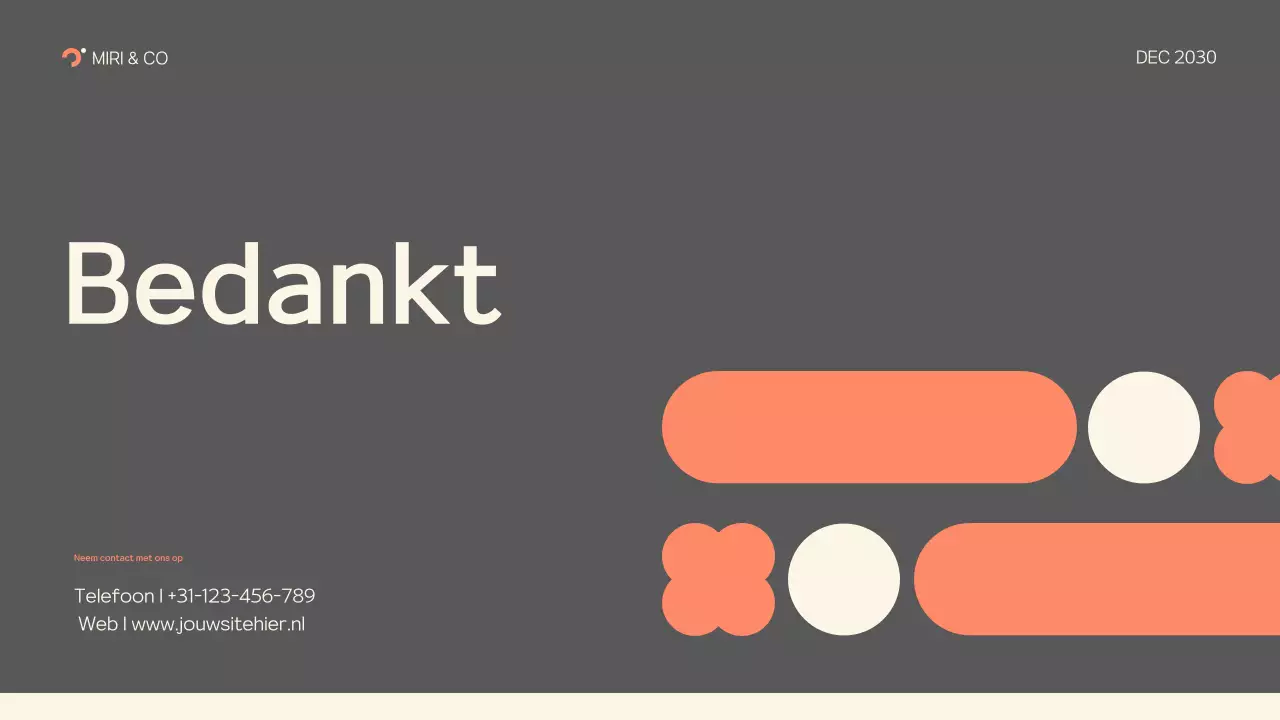 grijs modern ondernemingsplan