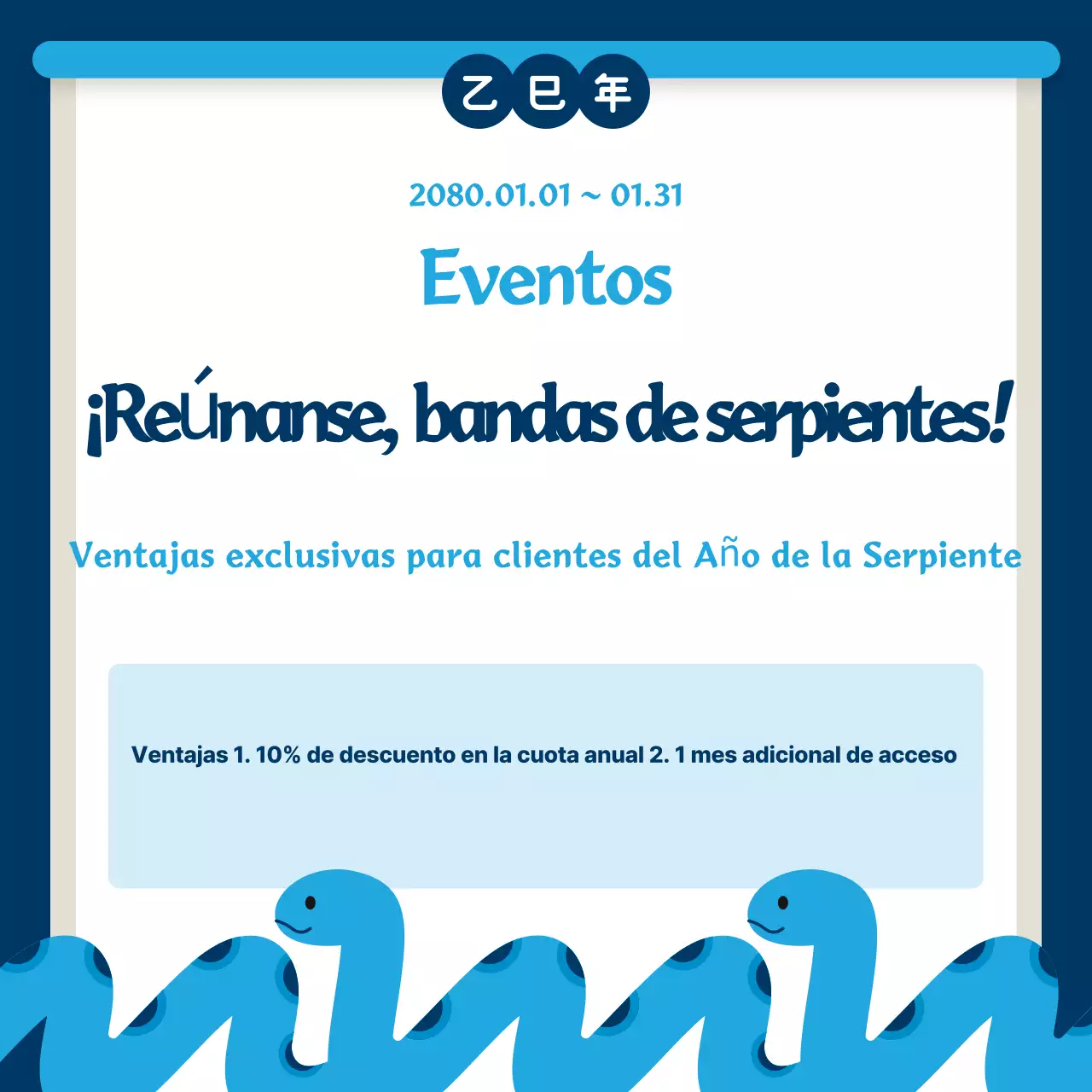 Guía de eventos Blue Simple