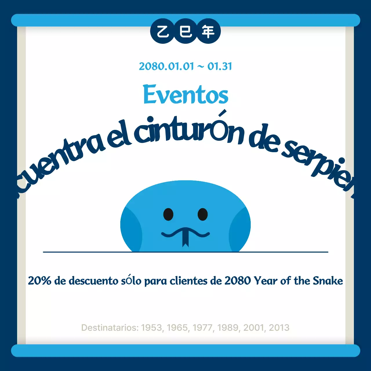 Guía de eventos Blue Simple