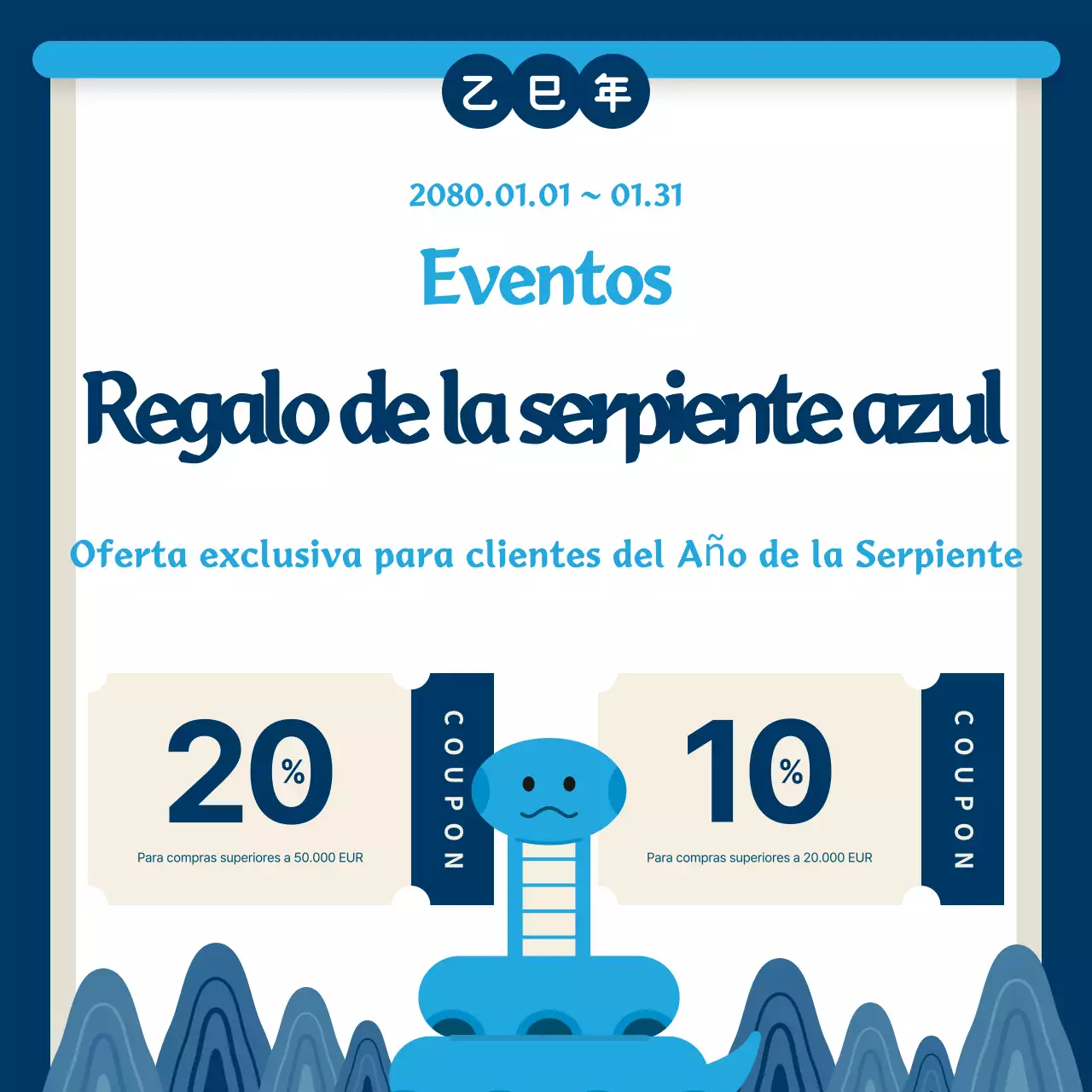 Guía de eventos Blue Simple