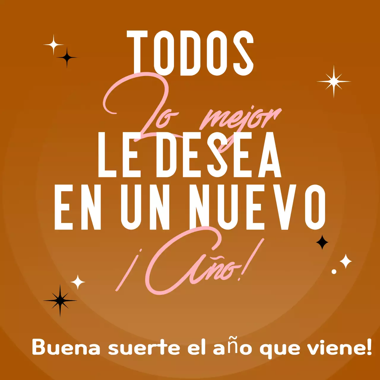 Tarjeta de felicitación de Año Nuevo Brown Pop