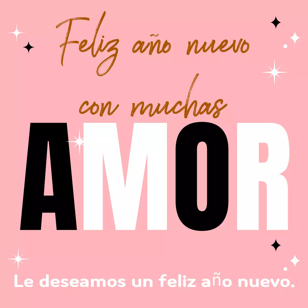 Tarjeta de felicitación de Año Nuevo Brown Pop