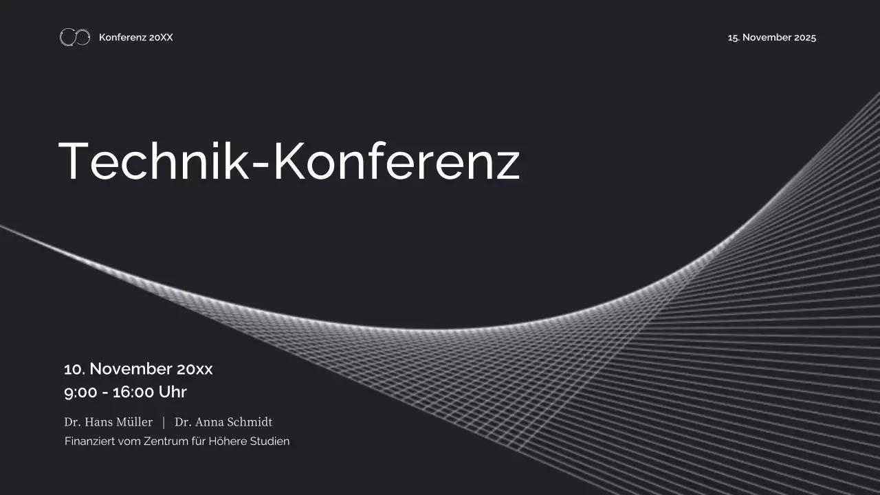 ankündigung der konferenz für schwarze geometrische technik