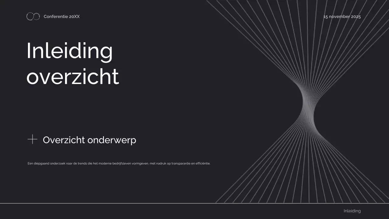 aankondiging zwarte geometrische ingenieursconferentie