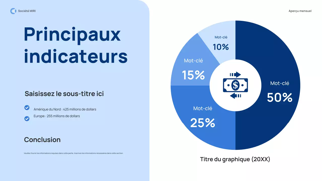 rapport d'examen mensuel blue modern pitch