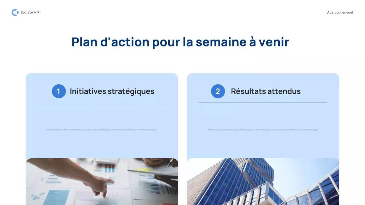 rapport d'examen mensuel blue modern pitch