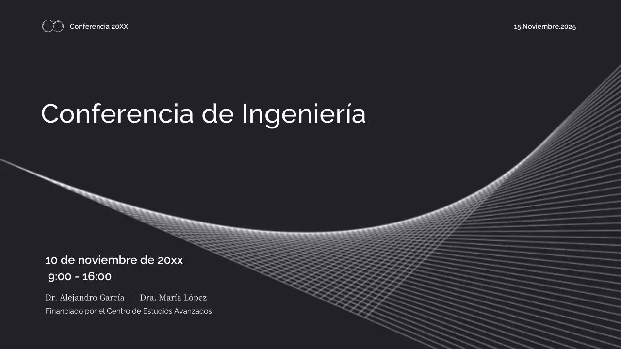 anuncio de la conferencia sobre ingeniería geométrica negra