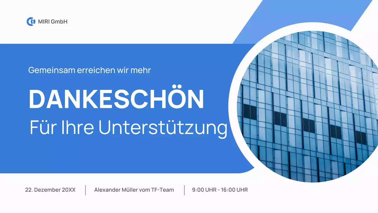 blue modern monthly review report pitch