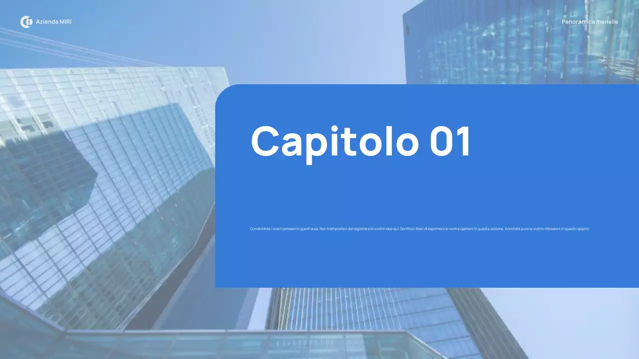 rapporto di revisione mensile blue modern pitch