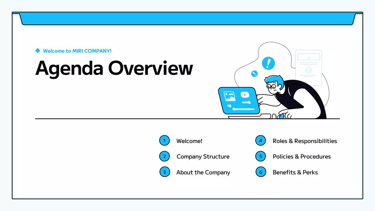 블루 모던 직원 가이드 프레젠테이션