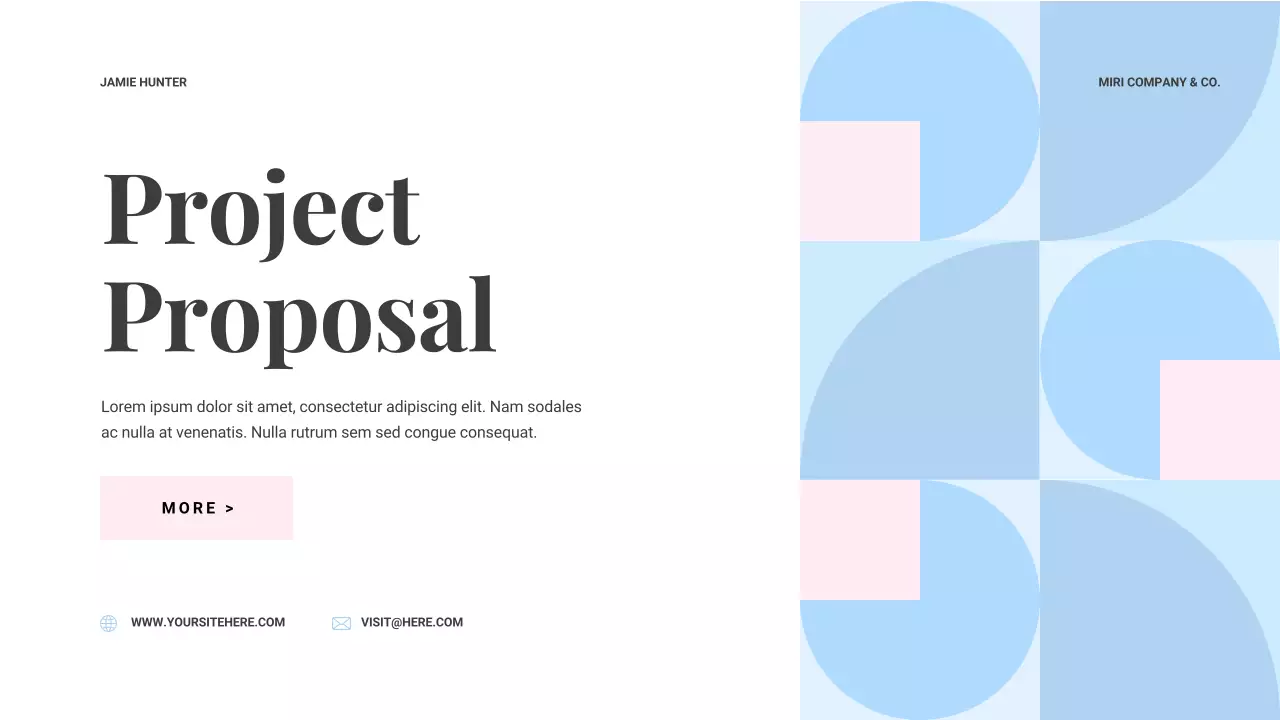 Blue Modern Project Proposal Document Presentation