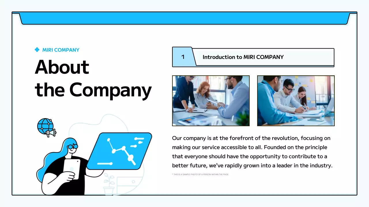 블루 모던 직원 가이드 프레젠테이션