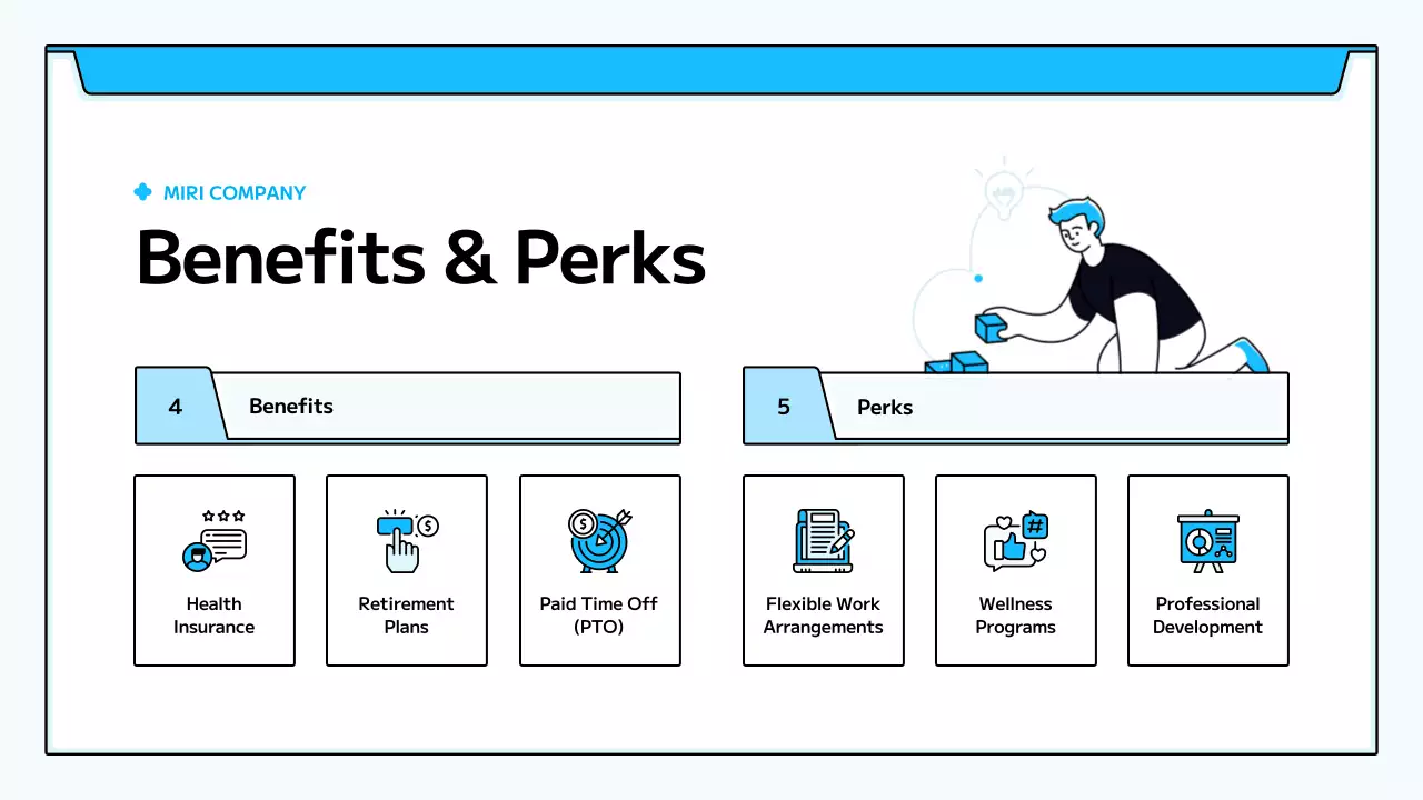 블루 모던 직원 가이드 프레젠테이션