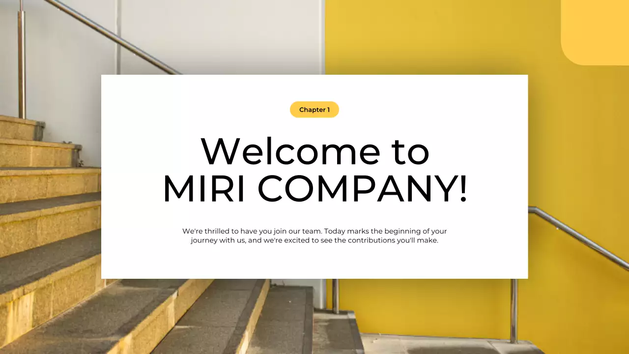 Yellow Modern Onboarding Guide Presentation