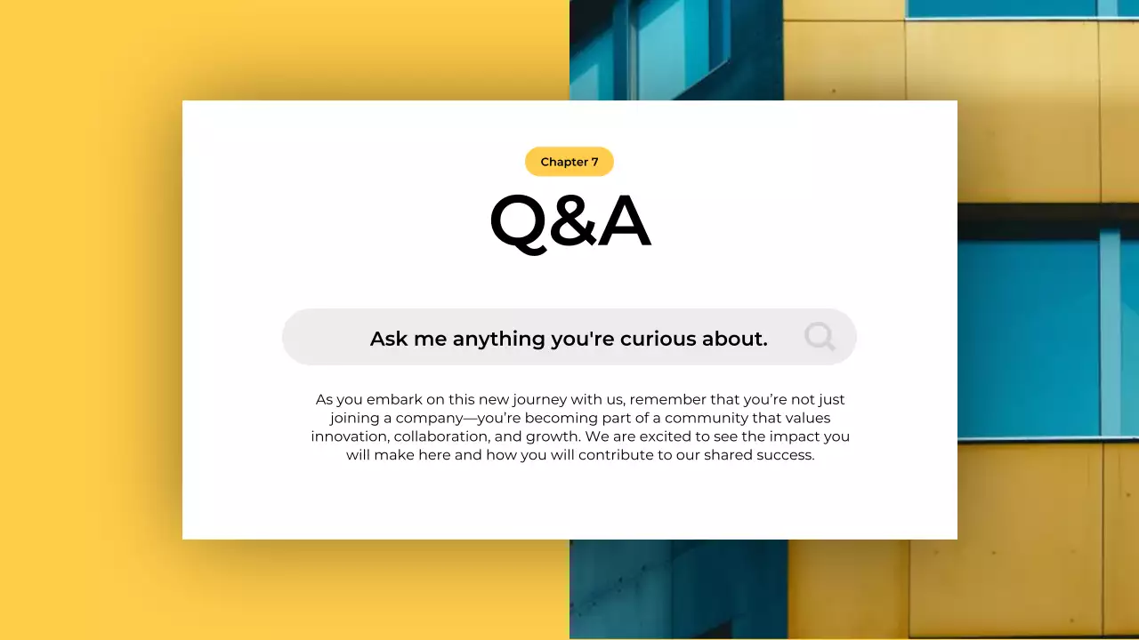Yellow Modern Onboarding Guide Presentation