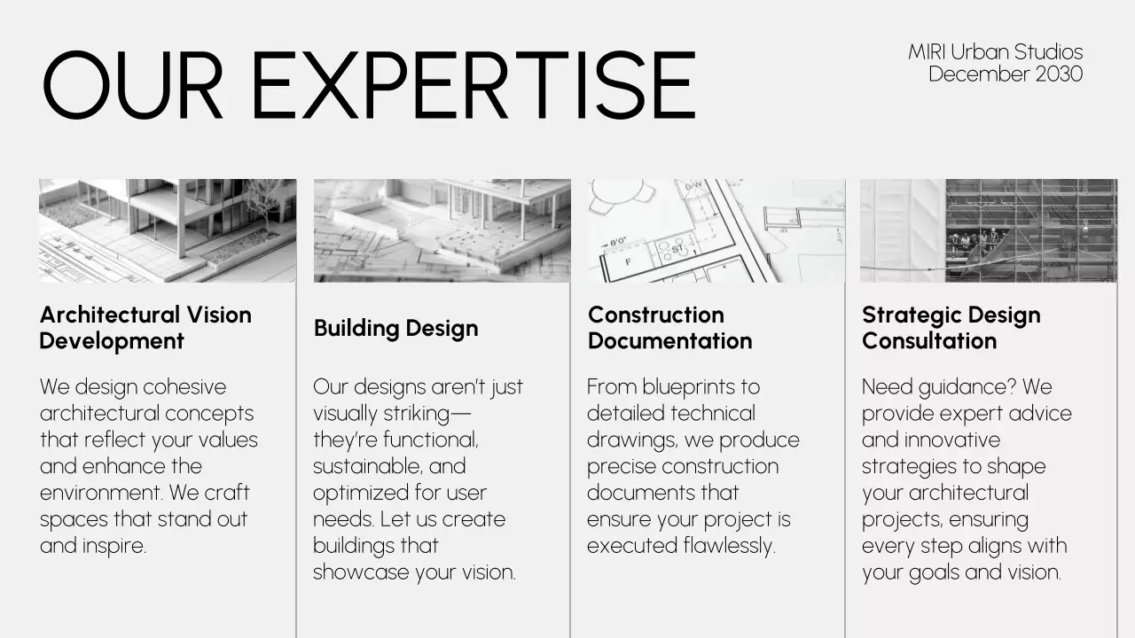 Grey Modern Architecture Portfolio Presentation