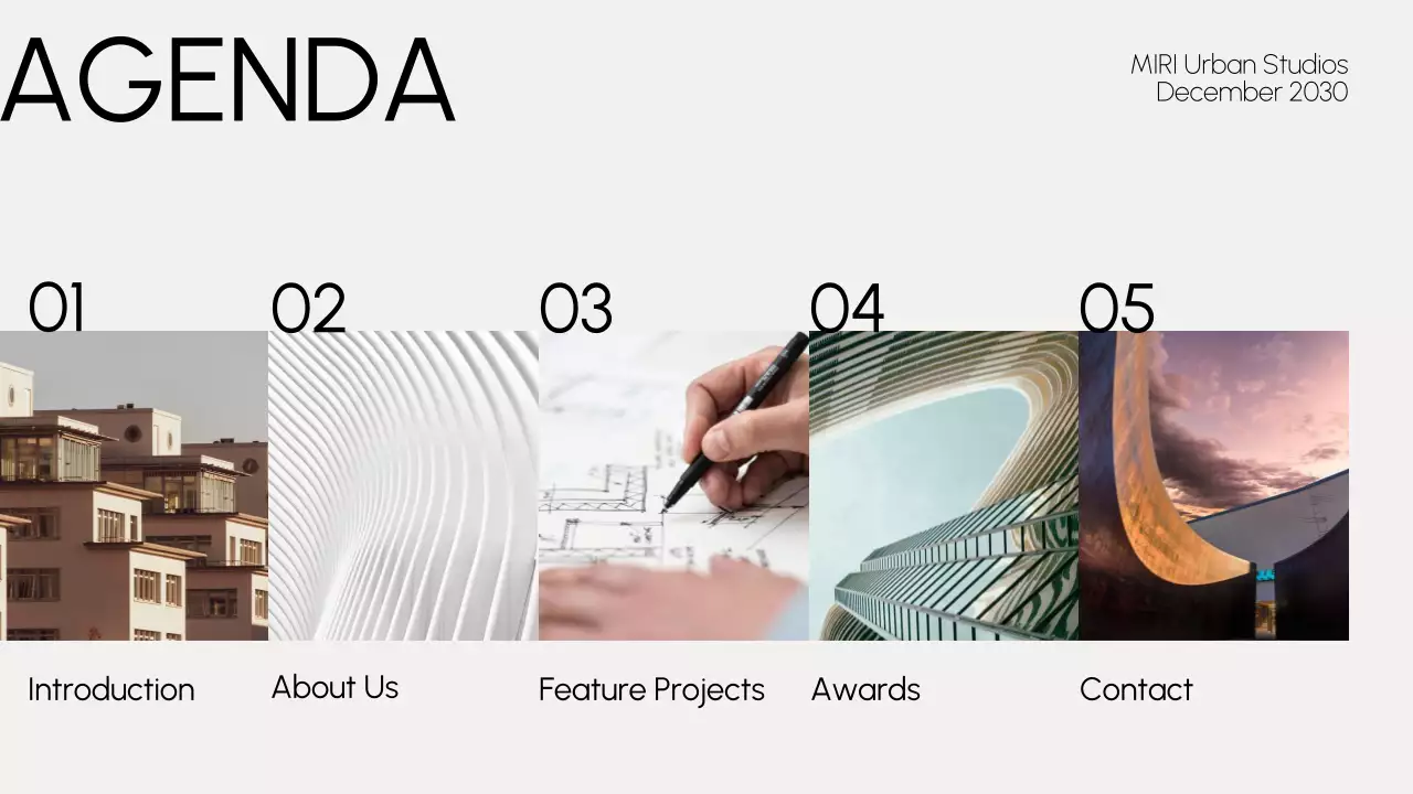 Grey Modern Architecture Portfolio Presentation