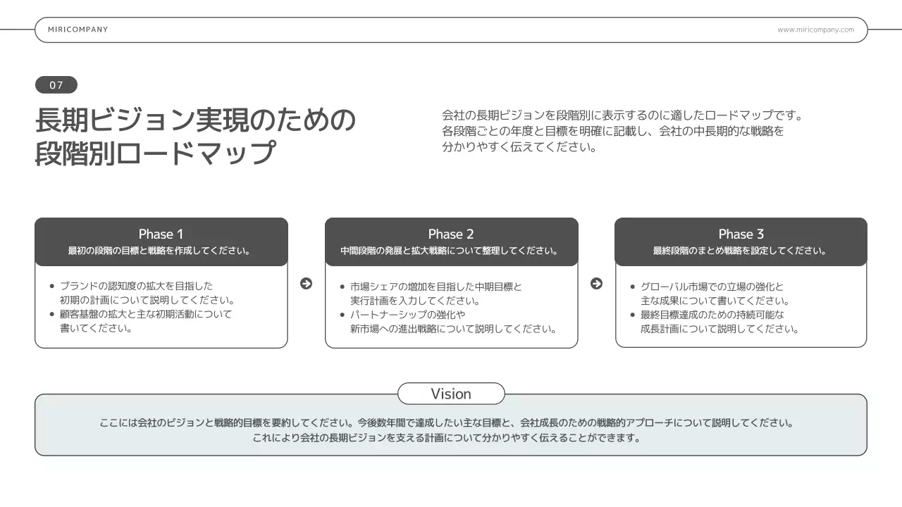 グレー シンプル インフォグラフィック プレゼンテーション