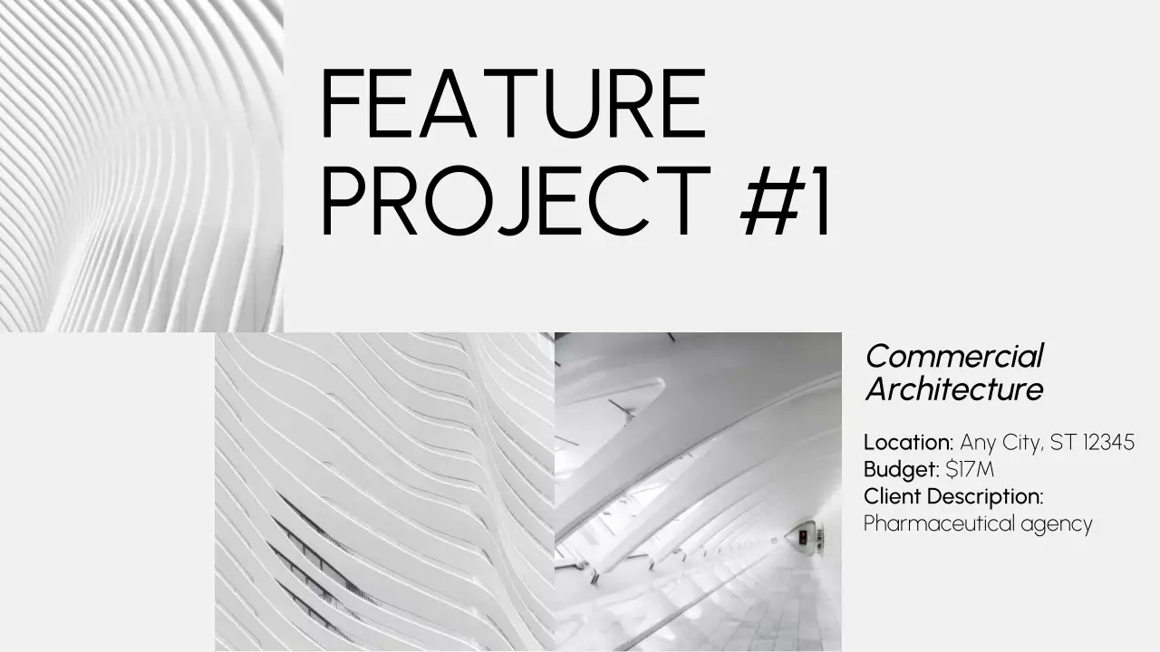 Grey Modern Architecture Portfolio Presentation