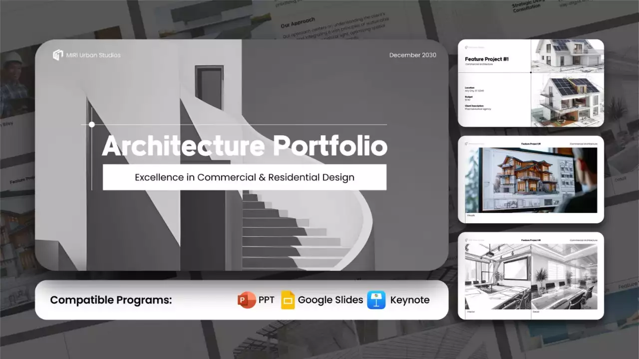 Grey Modern Architecture Portfolio Presentation