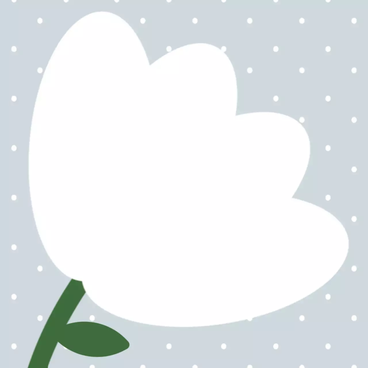 흰색 미니멀 자연 엽서