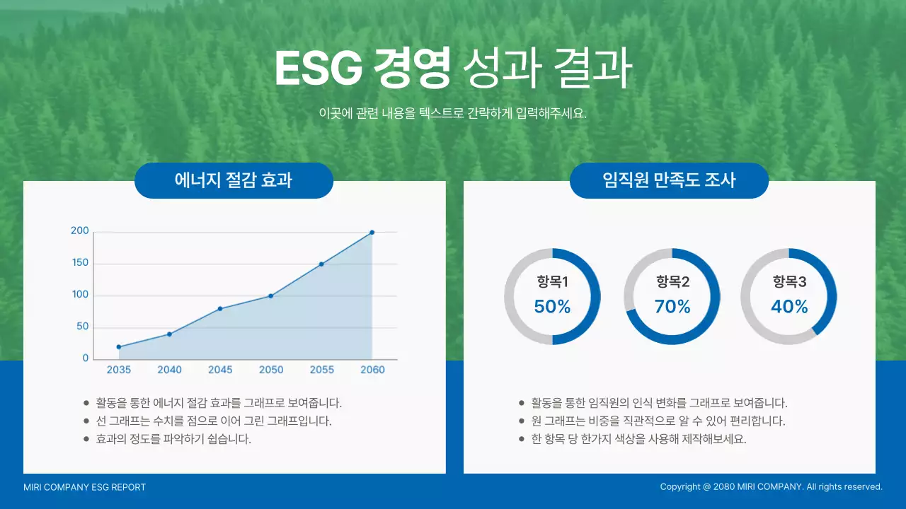 초록 모던 환경 보고서