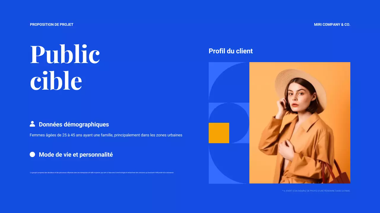 document de proposition de projet géométrique bleu