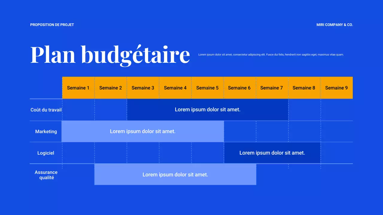 document de proposition de projet géométrique bleu