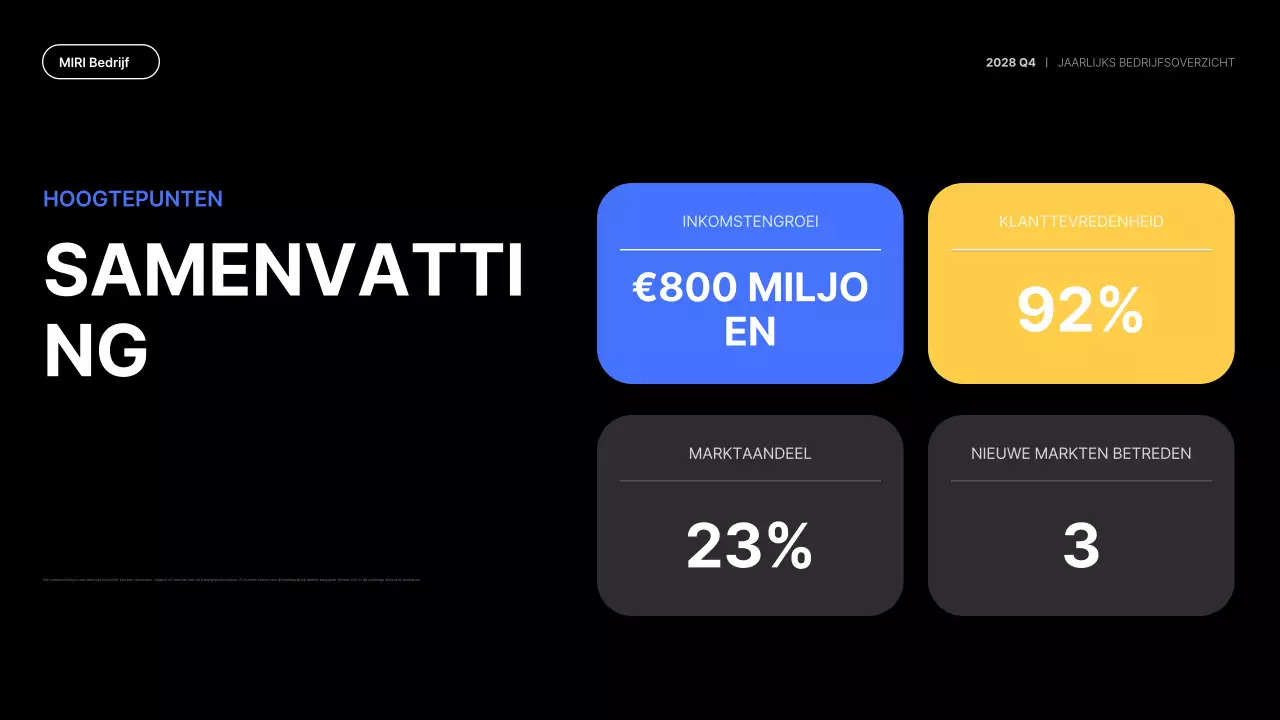 blauw modern zakelijk verslag