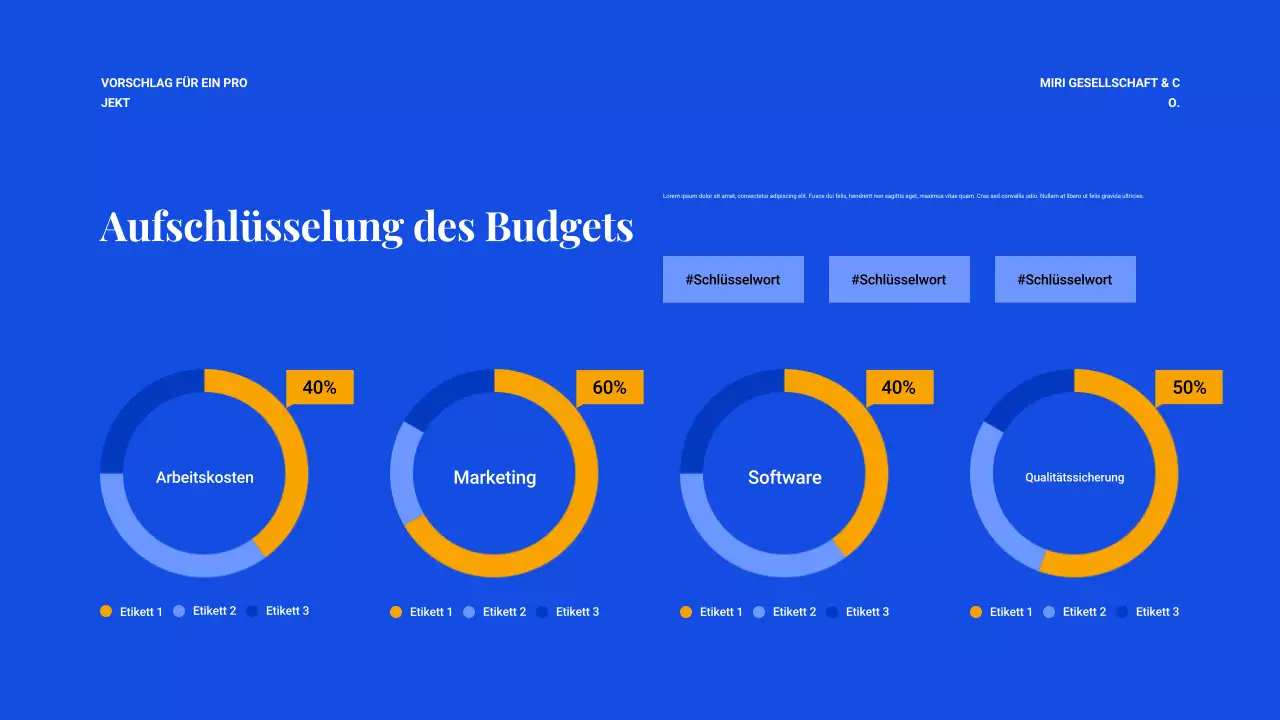 blue geometric projektvorschlag dokument