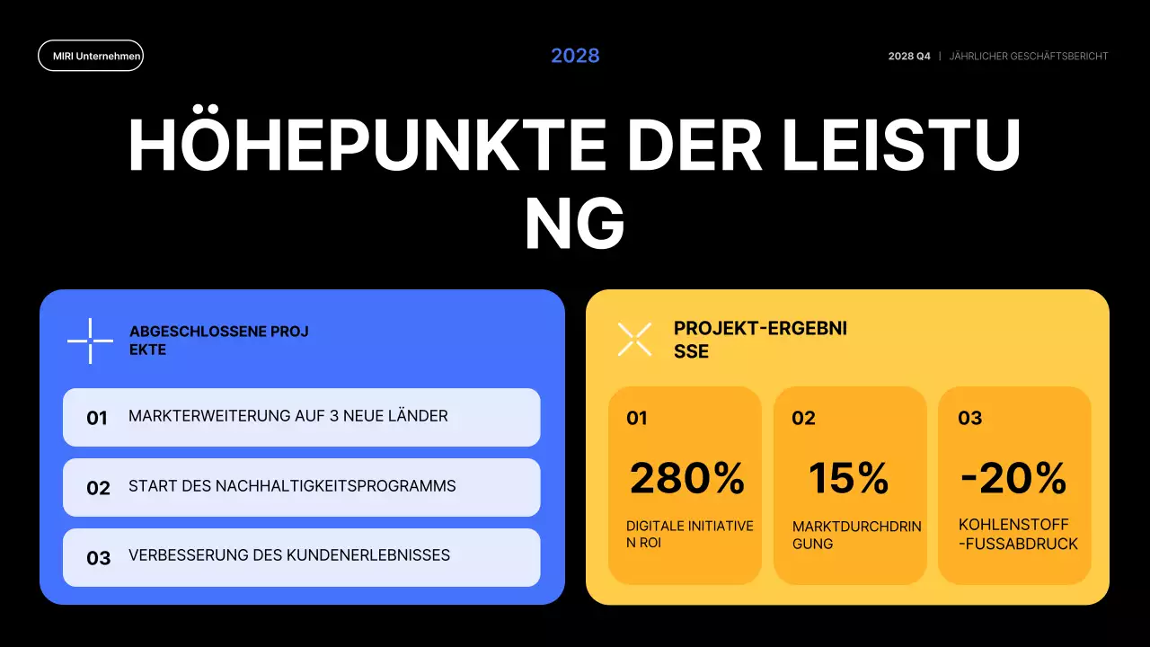 blue modern business report