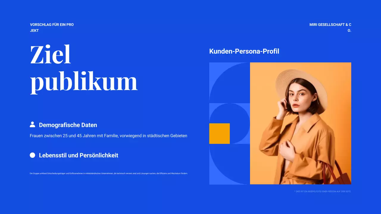 blue geometric projektvorschlag dokument