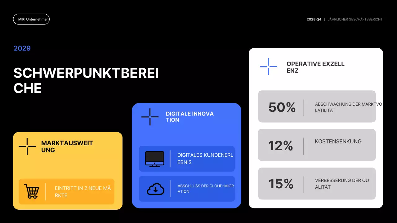 blue modern business report