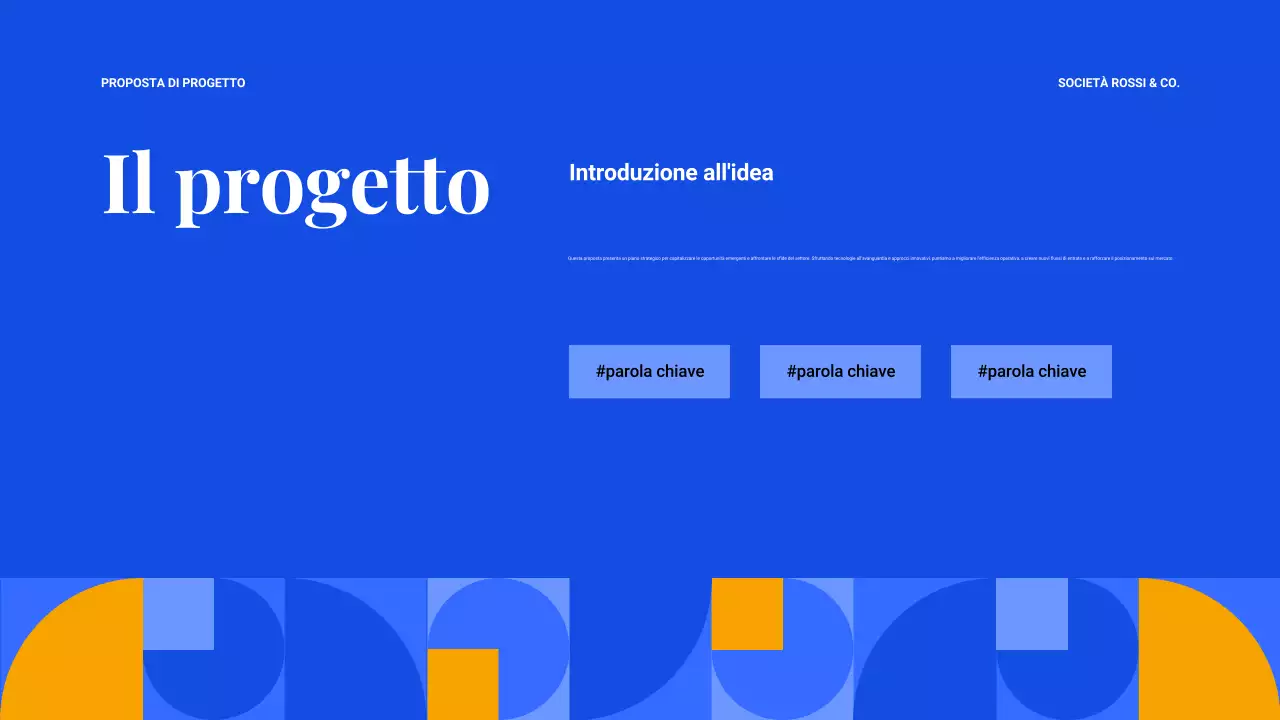 documento di proposta del progetto geometrico blu