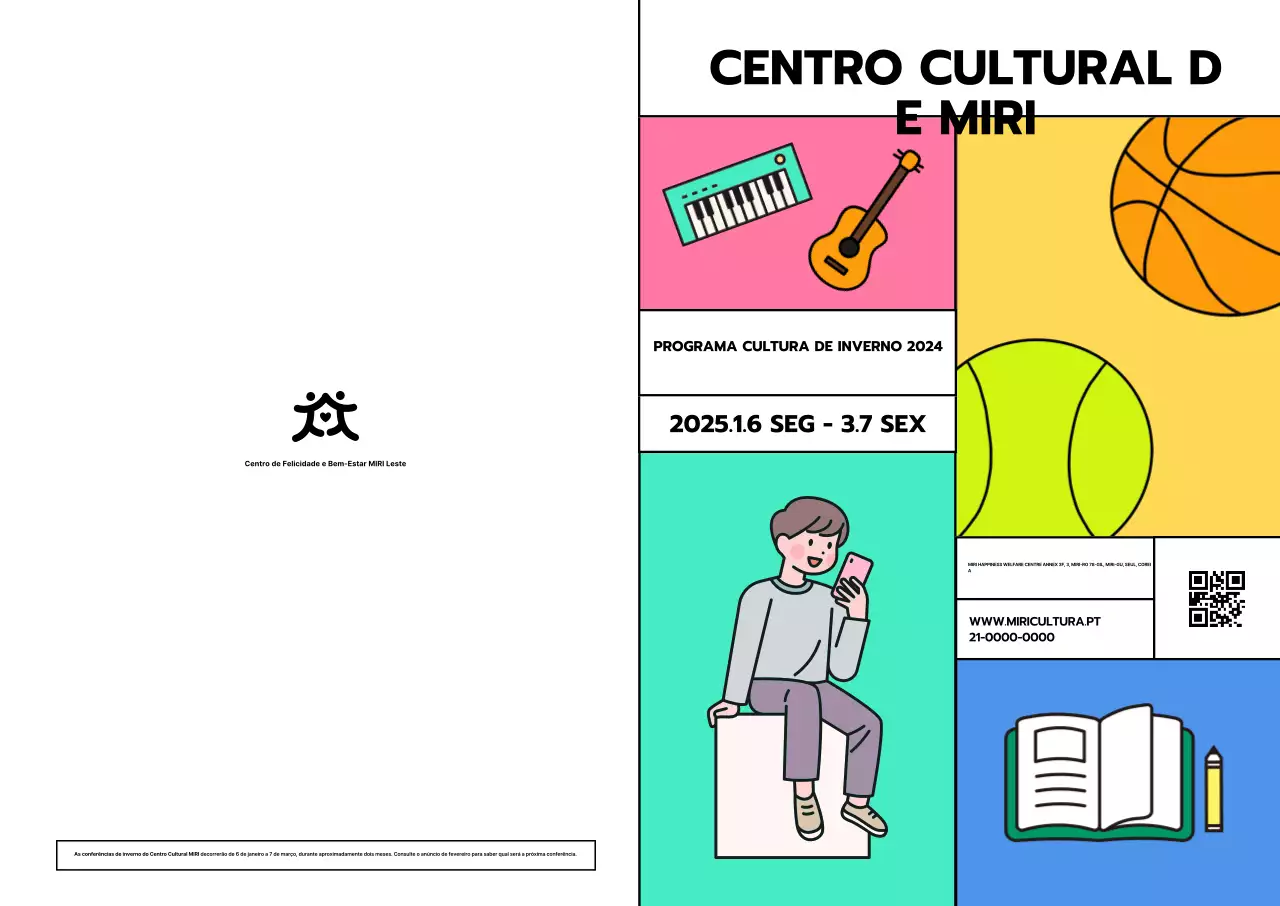 Promover programas de centros de cultura pop com uma variedade de ilustrações