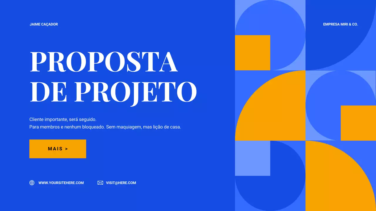 documento de proposta de projeto geométrico azul