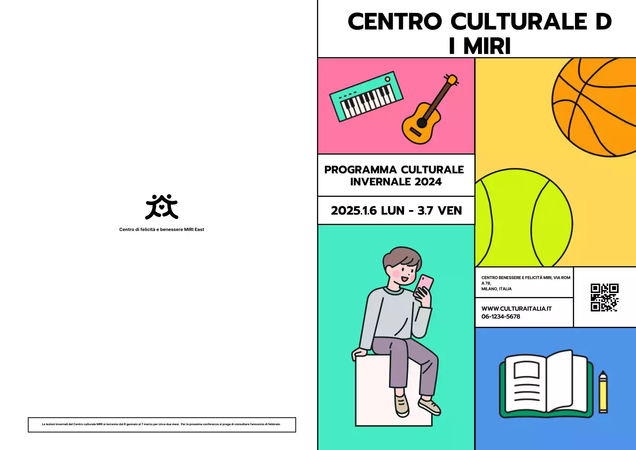 Promuovere i programmi dei centri di cultura pop con una varietà di illustrazioni