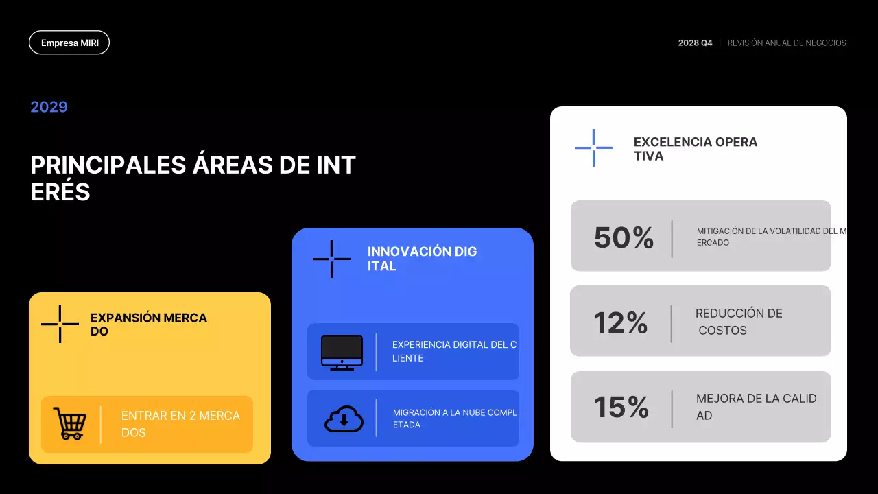 blue modern business report