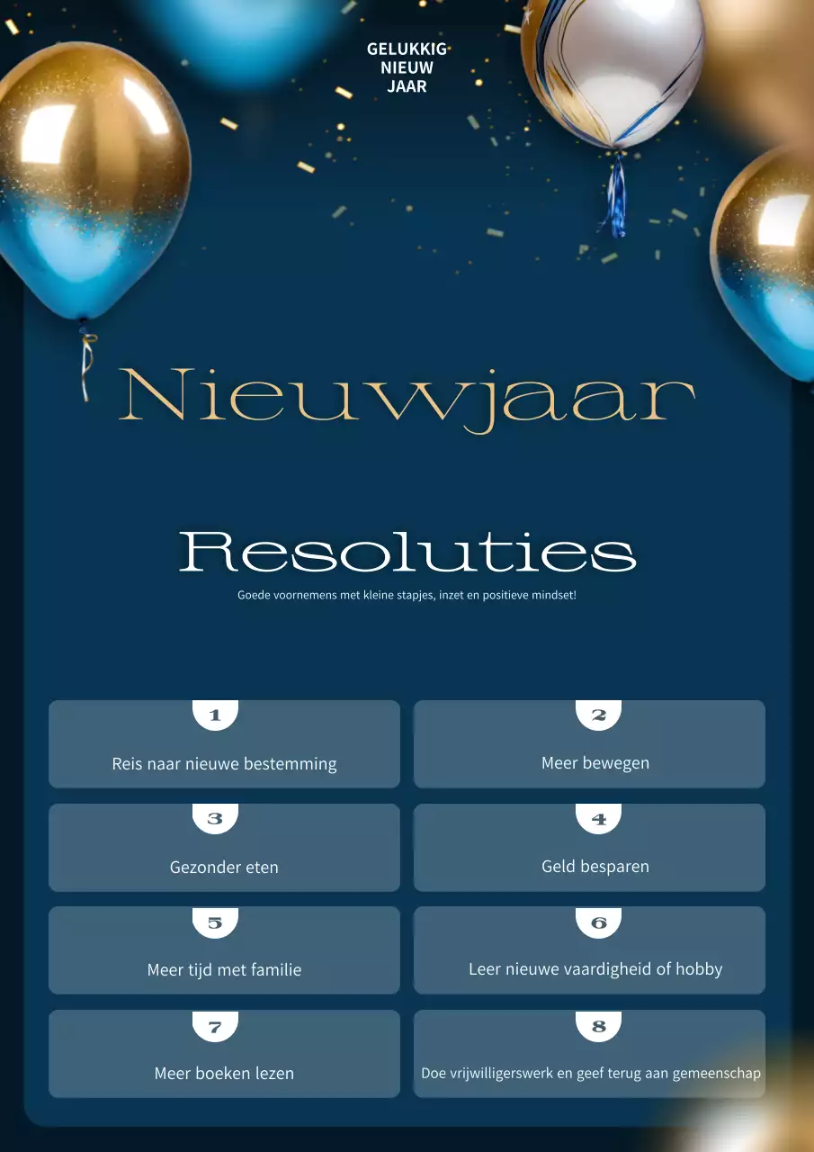 marine elegante resoluties aankondiging