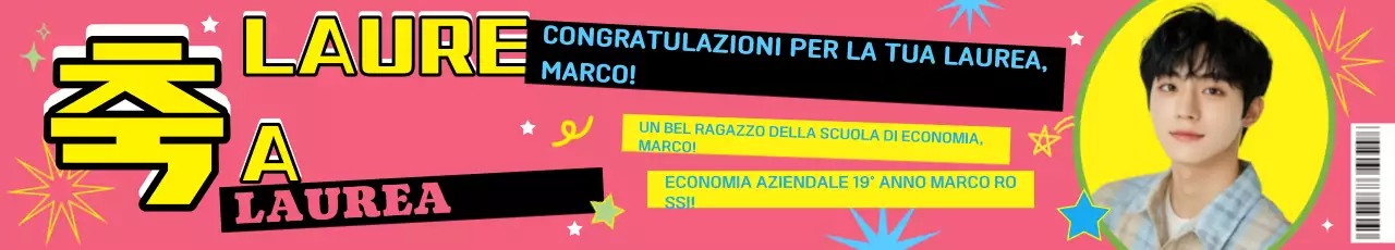 Banner di una rivista pop per adolescenti